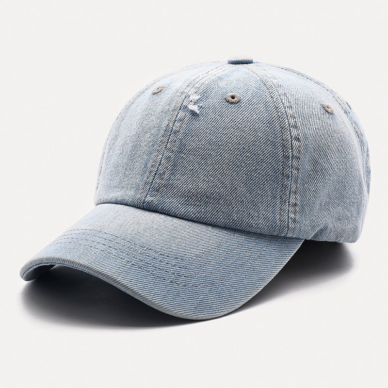 Vintage Wash Ripped Denim Cap – Everyday Streetwear Hat