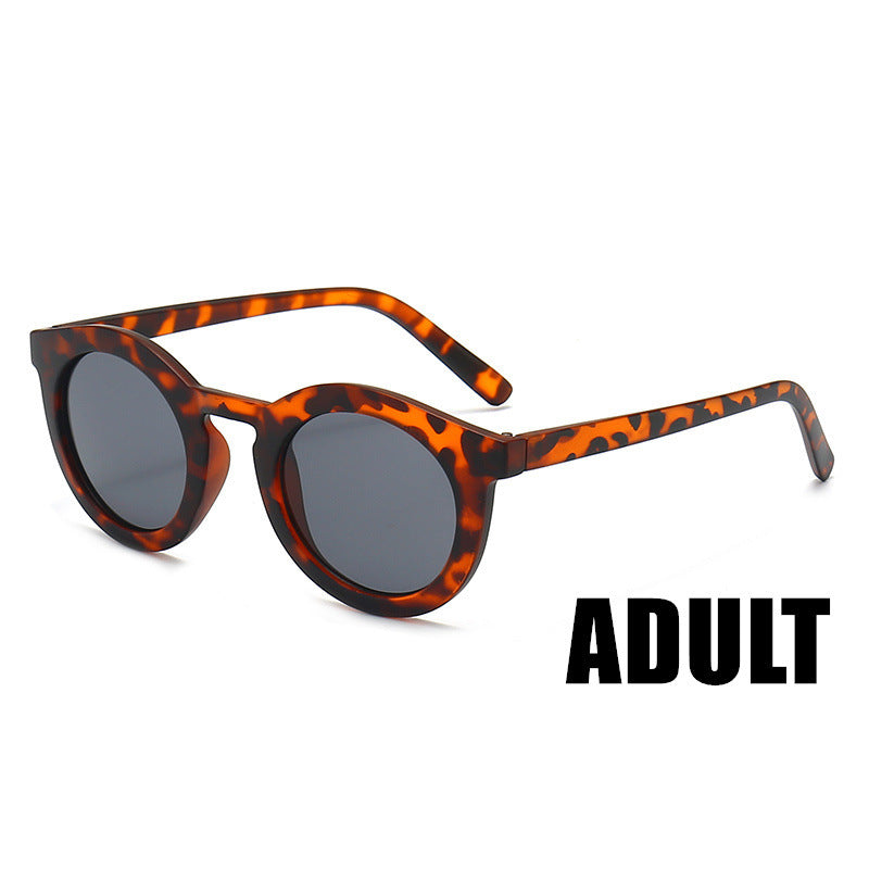 Parent-Child Retro Danish Frosted UV400 Children's Trendy Glasses Sunglasses