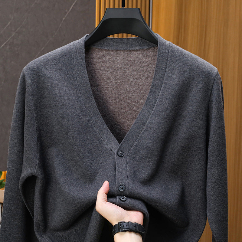 Men’s Versatile V-Neck Casual Sweater