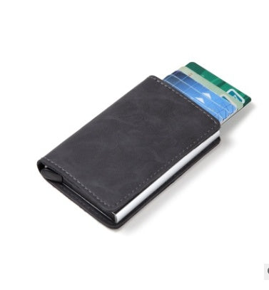 PU Automatic RFID Multi-Function Card Holder