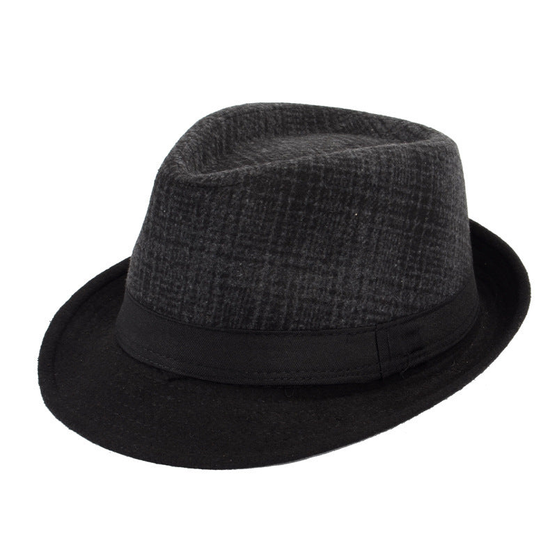 Autumn And Spring Men's Woolen Top Hat