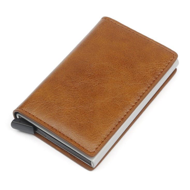 PU Automatic RFID Multi-Function Card Holder