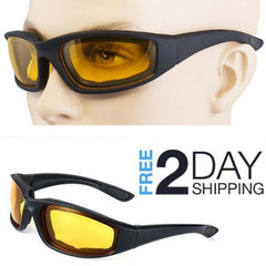 Men's Sports Cycling Sunglasses Outdoor Wrap Around UV400 Protection Night Driving Glasses Wind Resistant