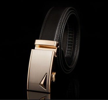 Men's Leather Business Belt With Buckle