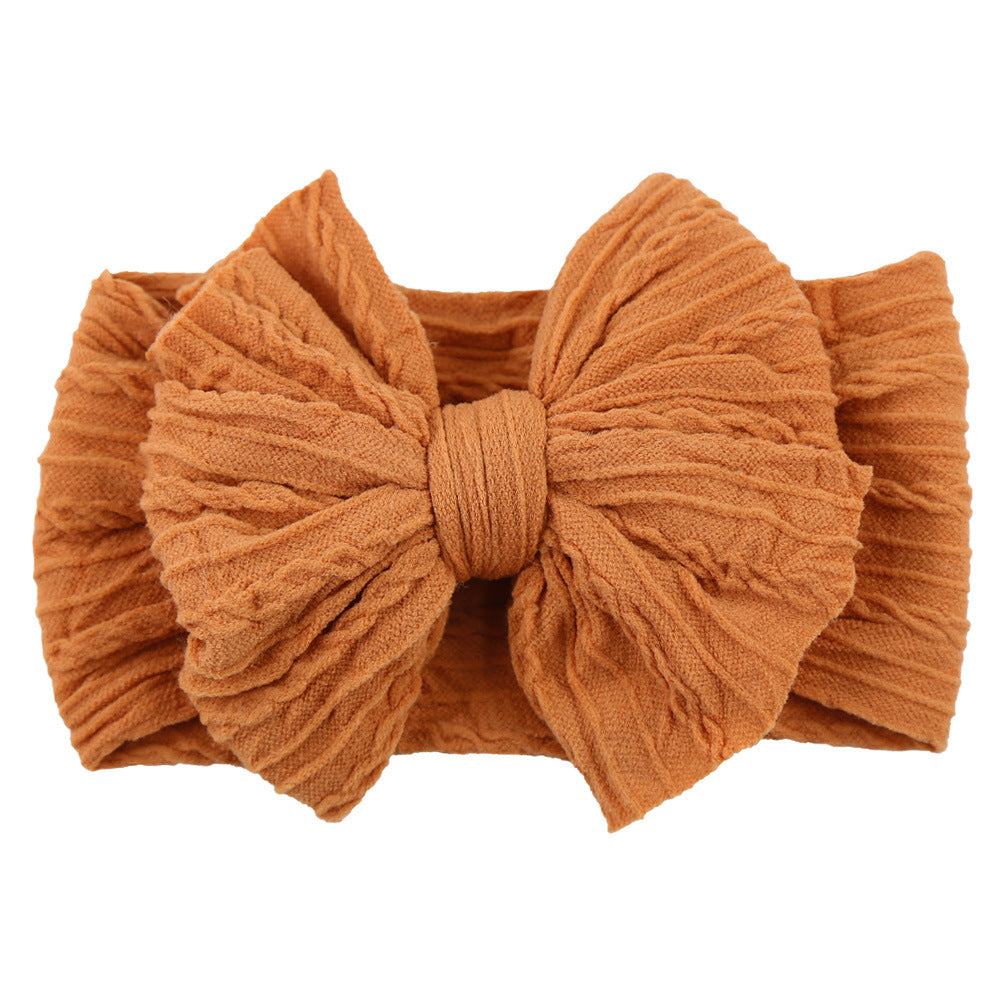 Handmade Baby Headbands Soft Stretchy Nylon Hair Bands With Bows For Newborn Infant Baby Toddler Girls