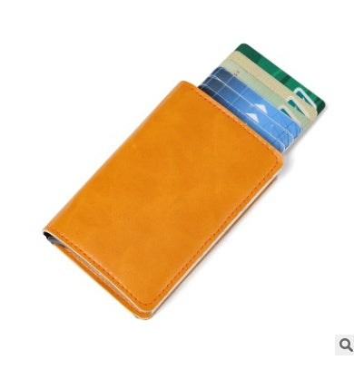 PU Automatic RFID Multi-Function Card Holder