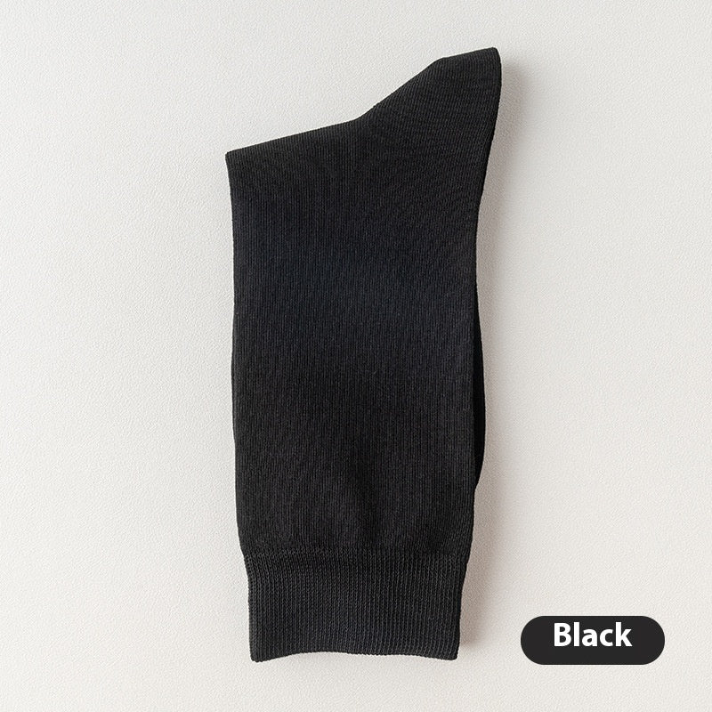 Mid-Calf Spring And Autumn Pure Cotton Men's Business Socks