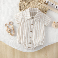 Baby Thin Short Sleeve Rompers Casual