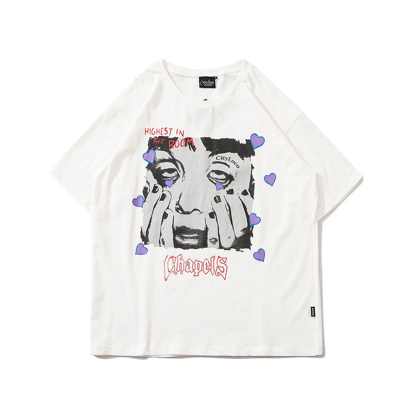 High Street Fashion Brand Half-Sleeved Short T Bottoming Shirt