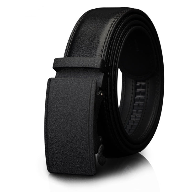 Automatic Business Buckle Two-layer Cowhide Belt Men