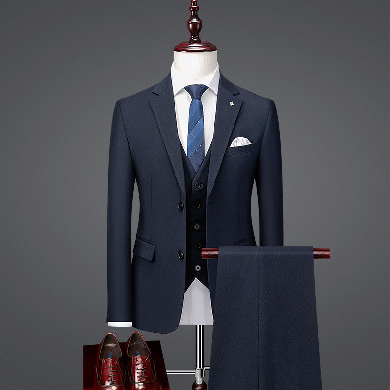 Slim Fit British Style Business Casual Suit Formal Attire