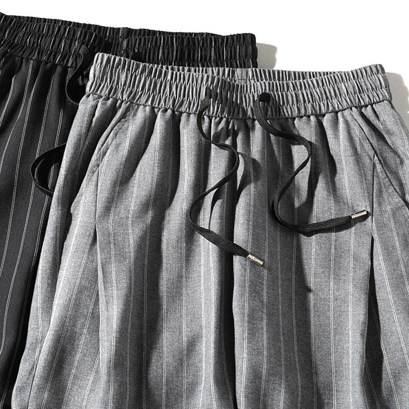 New Loose Striped Men's Wide-Leg Loose Straight Casual Pants For Men