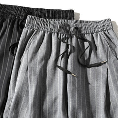 New Loose Striped Men's Wide-Leg Loose Straight Casual Pants For Men