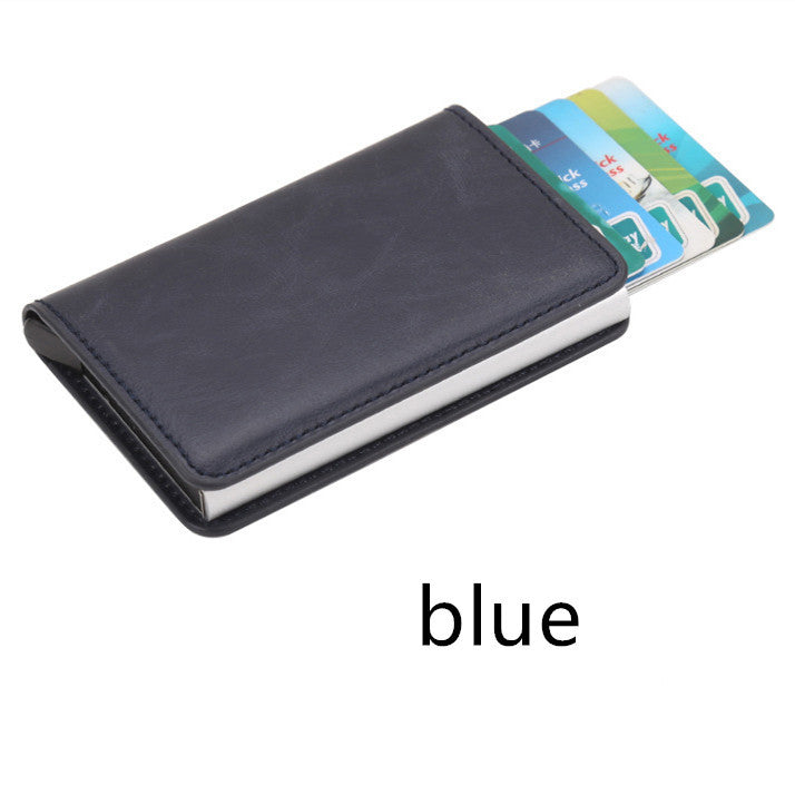 PU Automatic RFID Multi-Function Card Holder