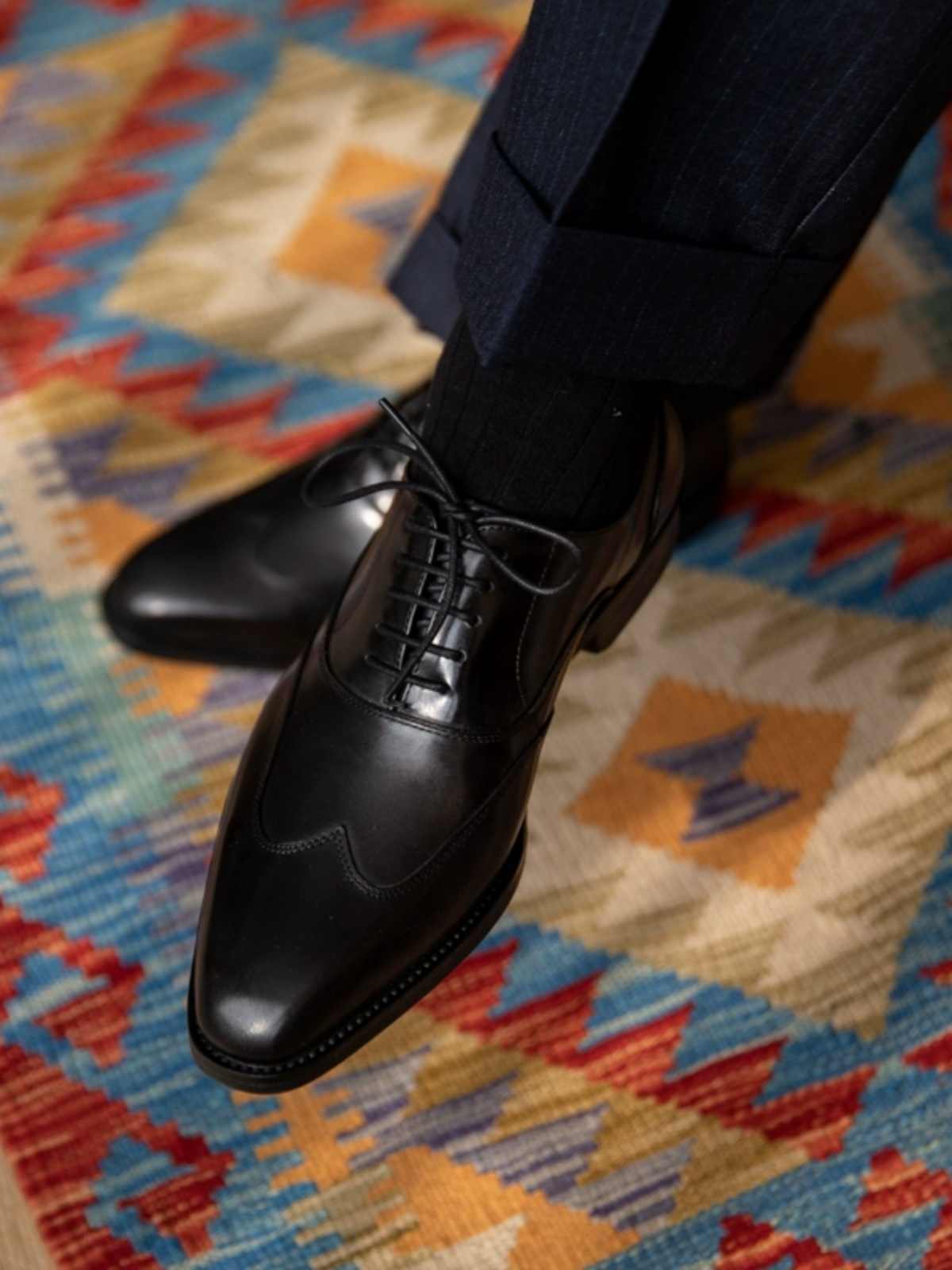 Men's Business Formal Wear Leather Handmade Shoes - Brogue Style