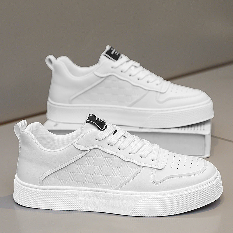 Men’s Casual Plaid Lace-Up Sneakers