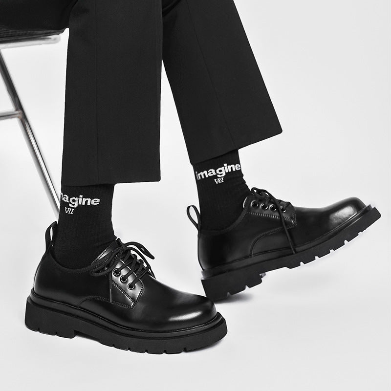 Men's British Style Black Formal Leather Shoes