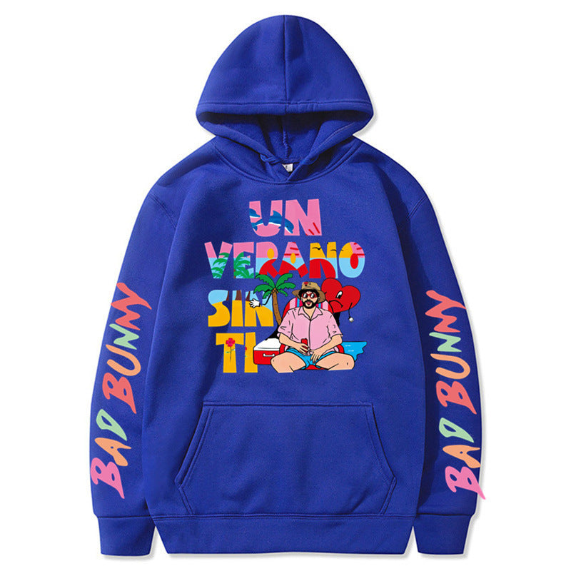 Bad Bunny Sweatshirt Hoodie Casual For Men