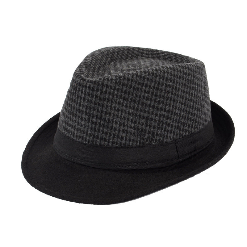 Autumn And Spring Men's Woolen Top Hat