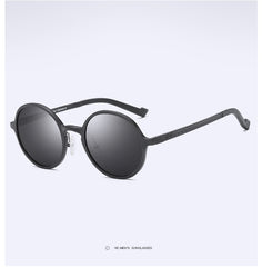 Vintage Style Aluminum Magnesium Sunglasses Full Round Frame For Men
