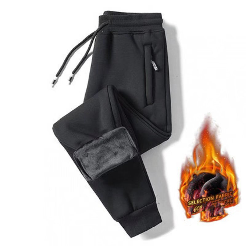 Lamb Cashmere Thickened Casual Straight Pants For Men