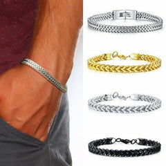Stylish Stainless Steel Chain Bracelet For Men's Charm