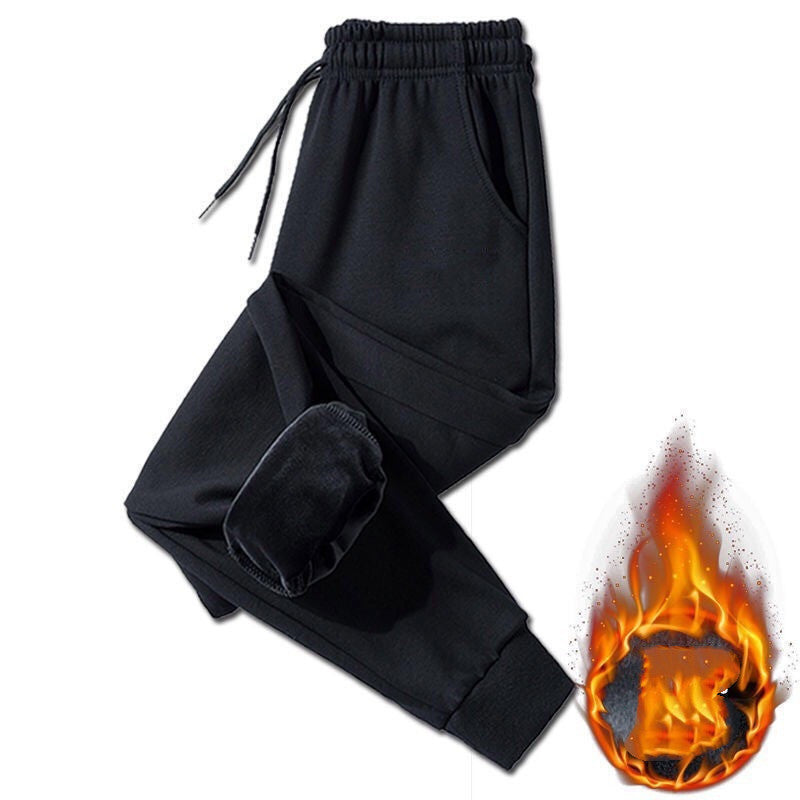 Lamb Cashmere Thickened Casual Straight Pants For Men