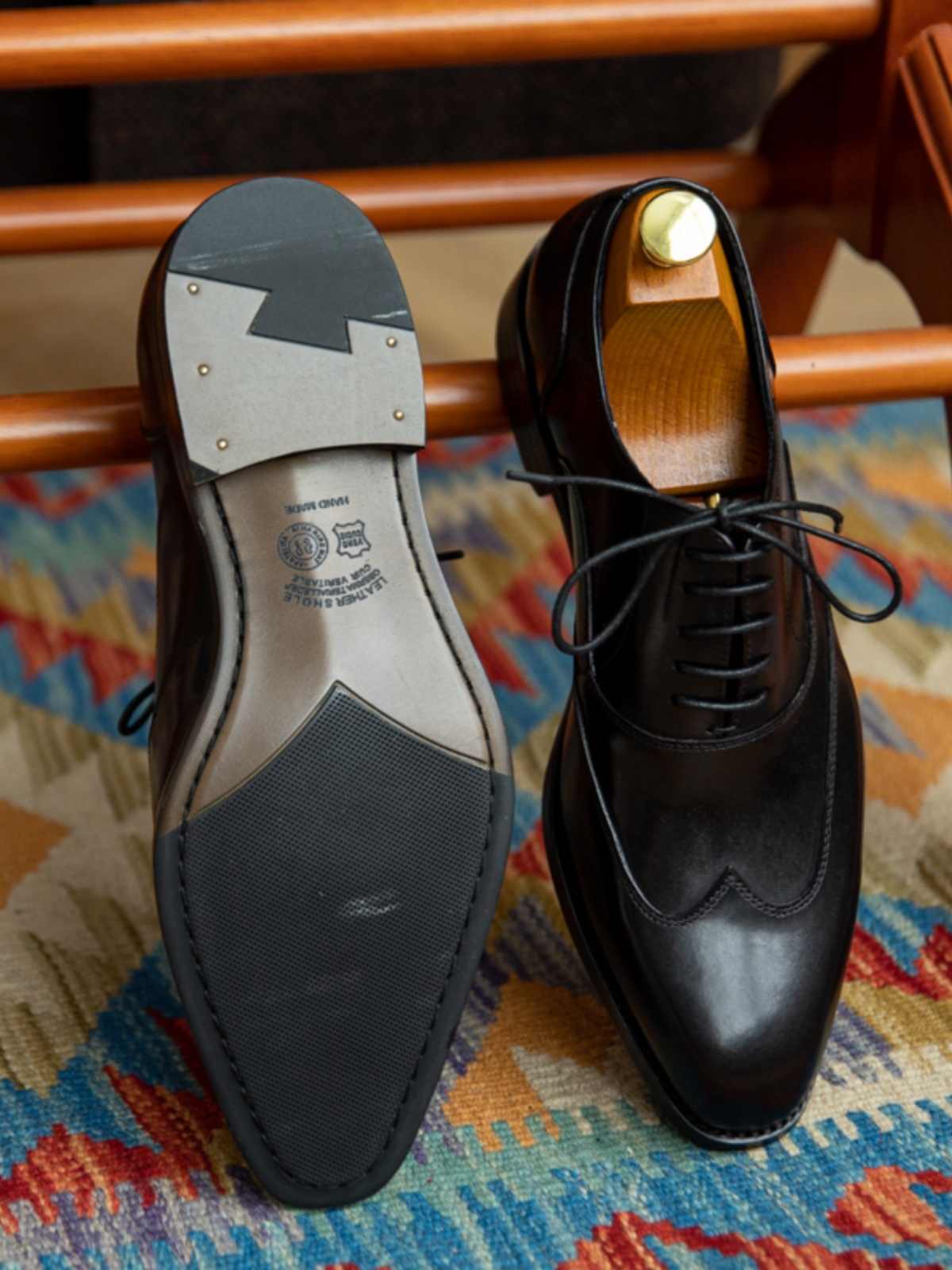 Men's Business Formal Wear Leather Handmade Shoes - Brogue Style