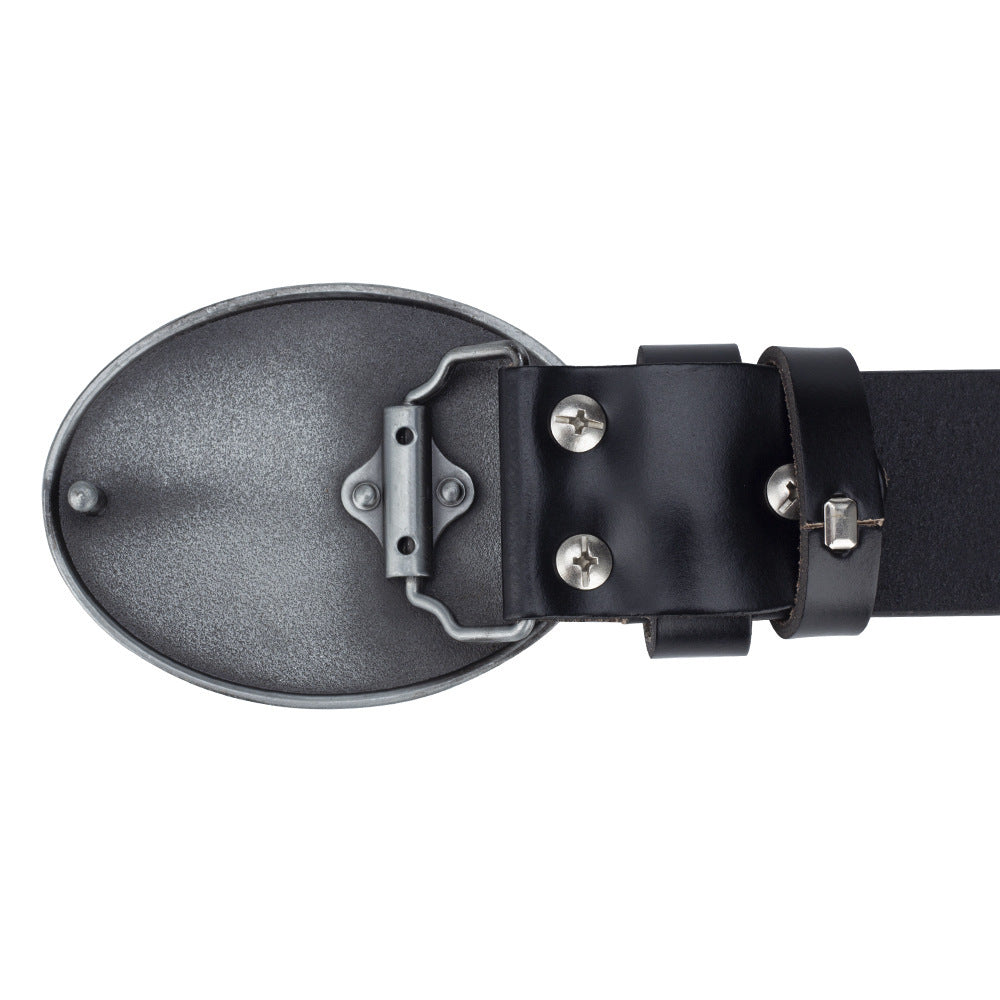 Eagle Buckle Cowhide Men's Casual Belt Leisure Fashion Clothing Accessories