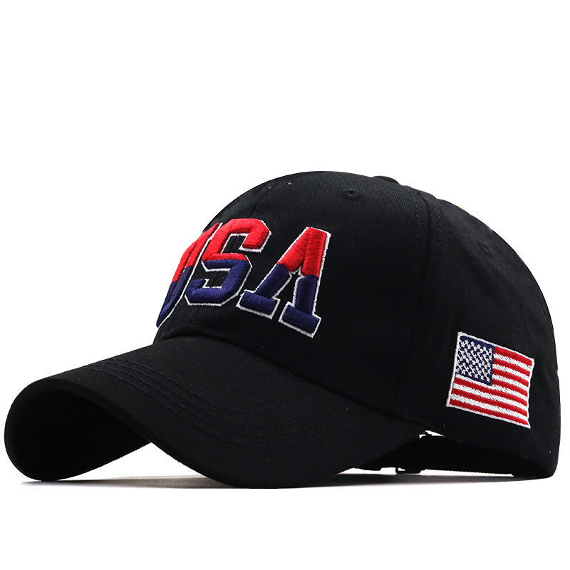 USA Embroidery Baseball Cap Couple Outdoor Hat