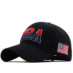 USA Embroidery Baseball Cap Couple Outdoor Hat