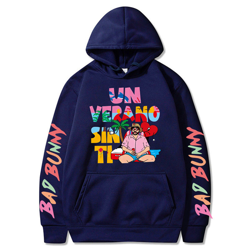 Bad Bunny Sweatshirt Hoodie Casual For Men