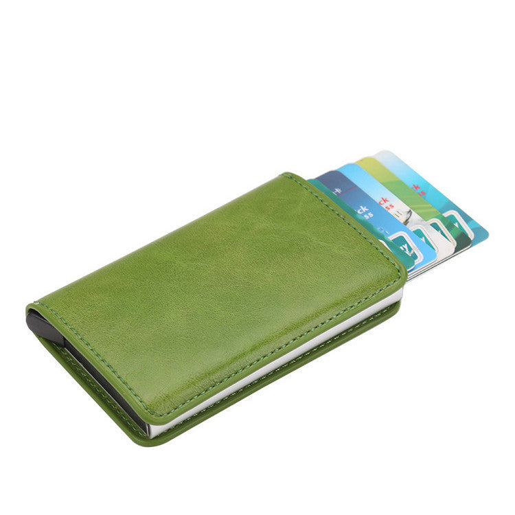 PU Automatic RFID Multi-Function Card Holder