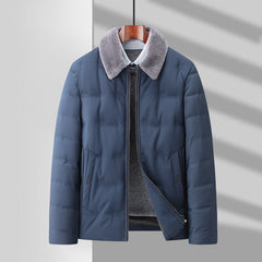 Detachable Wool Lapel Middle-Aged Business Jacket
