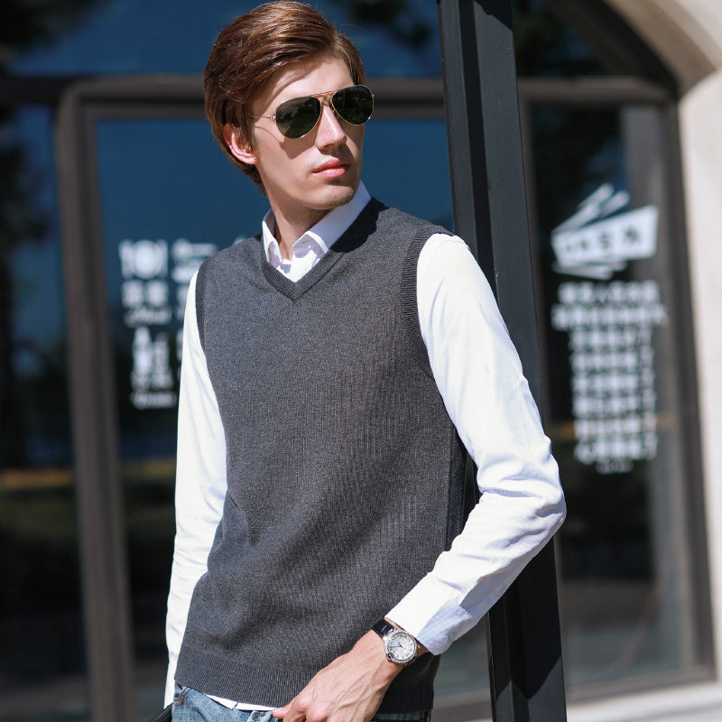 Sleeveless Sweater Vest For Men