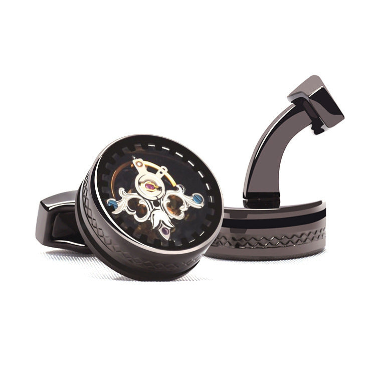 Tourbillion Cufflinks Light Luxury Business French Style Shirt Punk Movement Cufflinks
