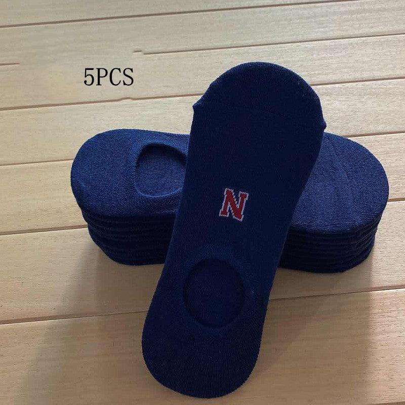 Men's Anti-Friction Absorbent Toe Socks Spring Invisible Socks