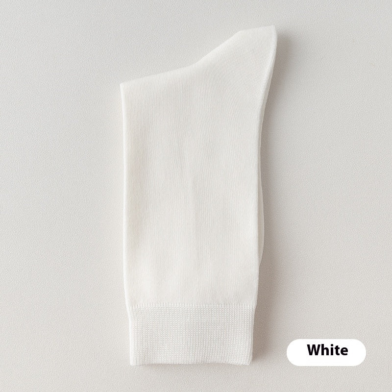 Mid-Calf Spring And Autumn Pure Cotton Men's Business Socks