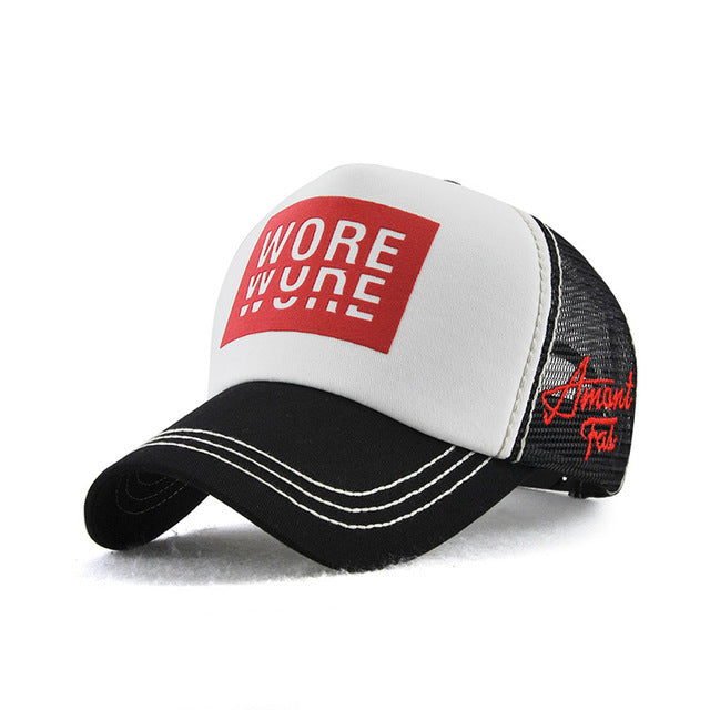 Trucker Mesh Baseball Cap – Stylish Embroidered Letter Print Hat For Men