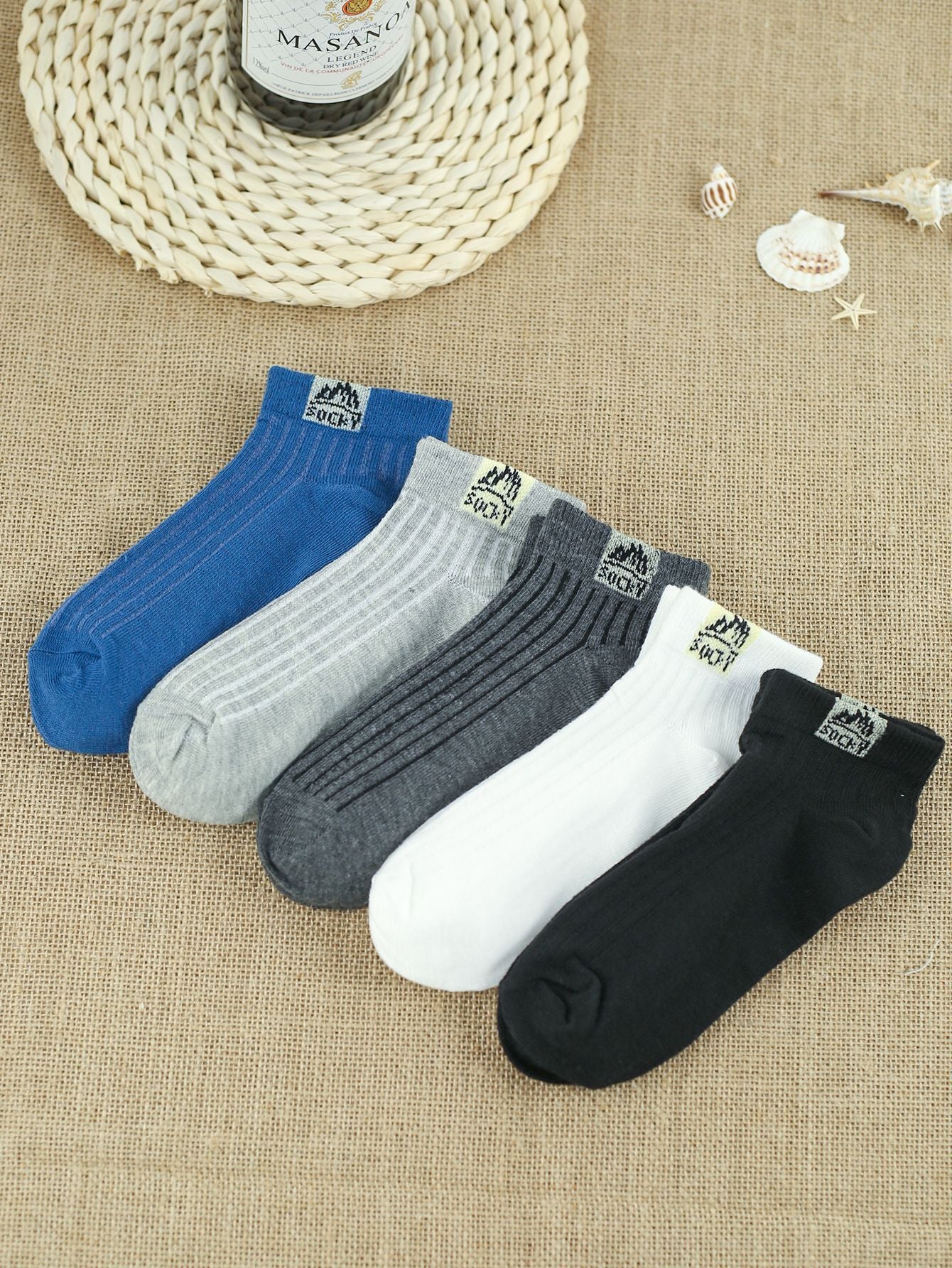 Summer Thin And All-Matching Socks Polyester Cotton Low Top