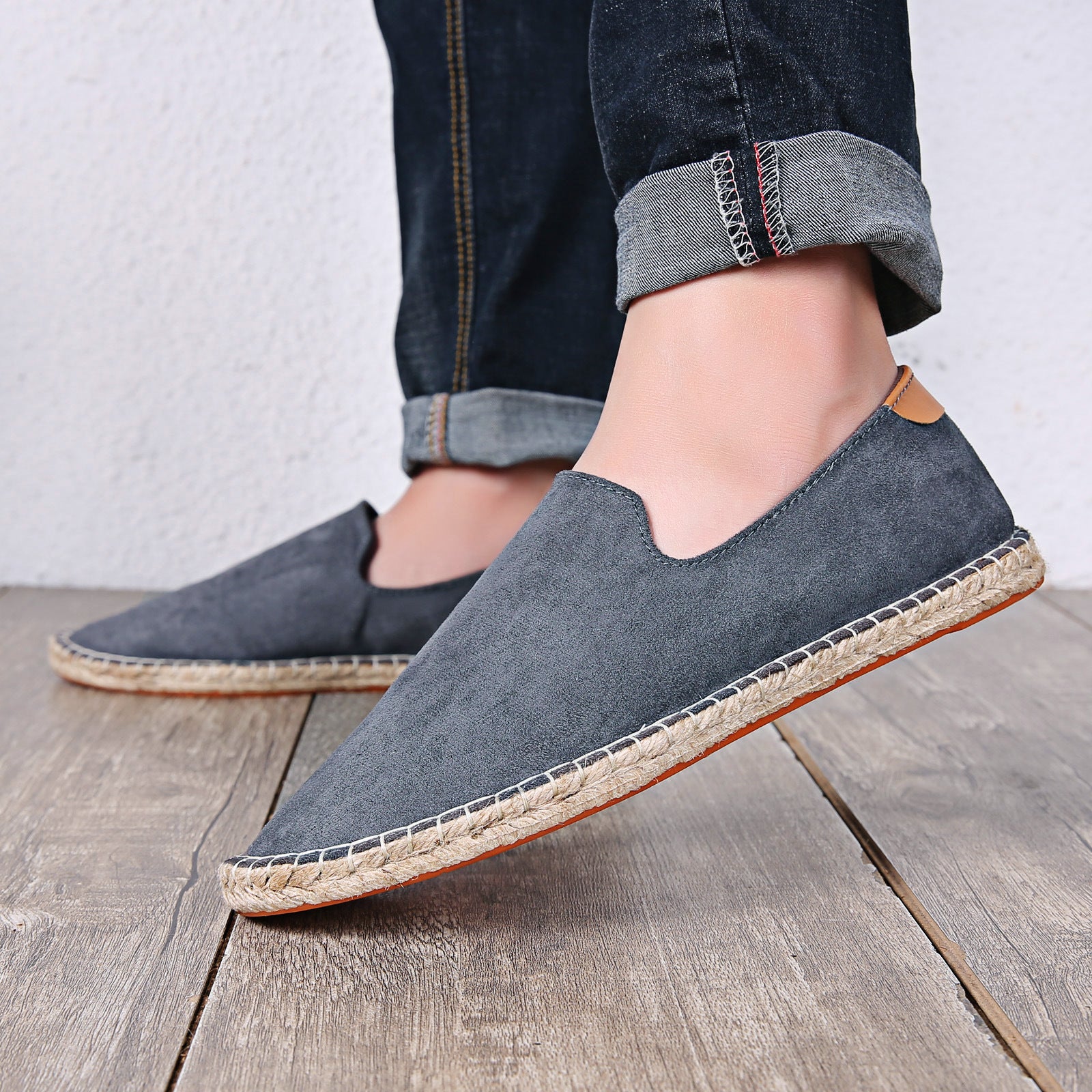 Men’s Breathable Canvas Loafers – Sweat-Absorbent Casual Slip-On Cloth Shoes
