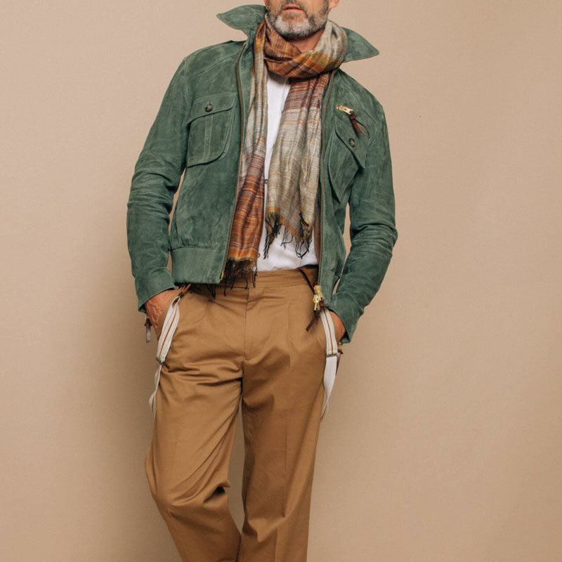 Slim Fit Solid Color Fashion Jacket For Men