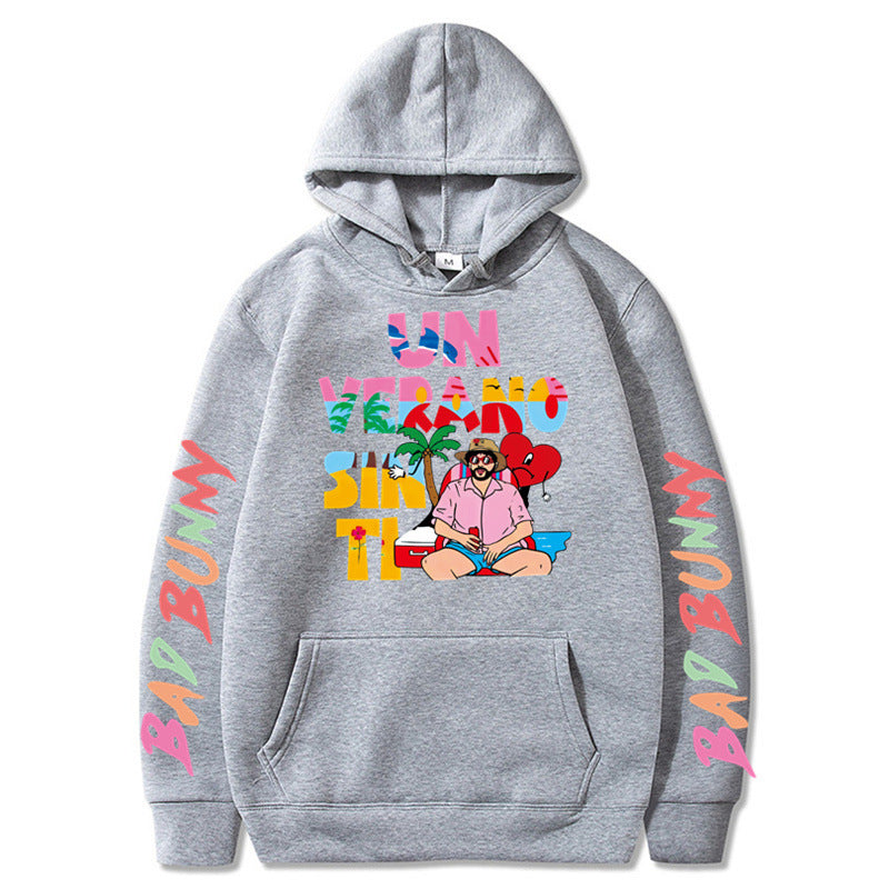 Bad Bunny Sweatshirt Hoodie Casual For Men