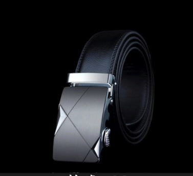 Men's Leather Business Belt With Buckle