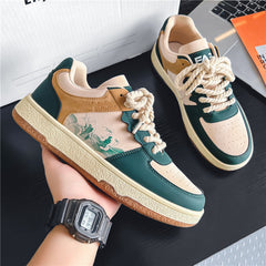 Men’s Outdoor Walking Sneakers – Stylish Lace-Up Flats