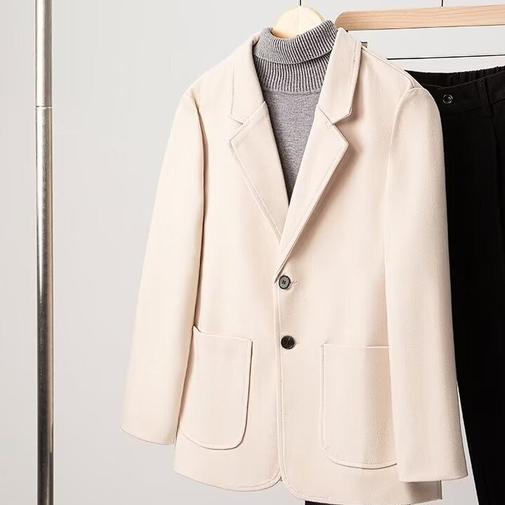 Autumn And Winter New Casual Woolen Small Business Suit Men