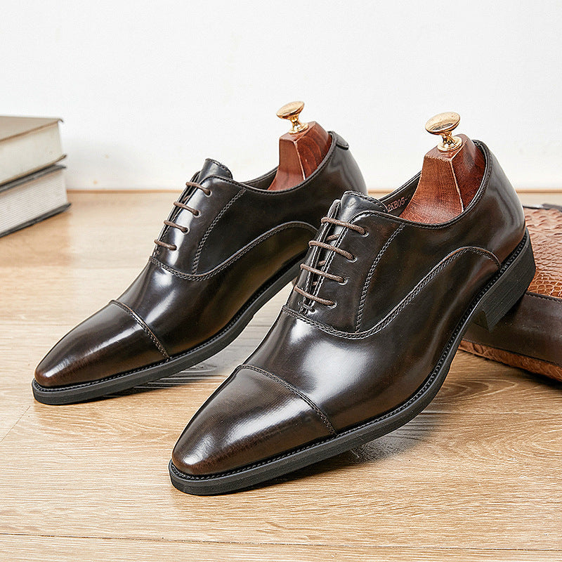 Men’s Patent Leather Oxford Shoes – Business Formal Style