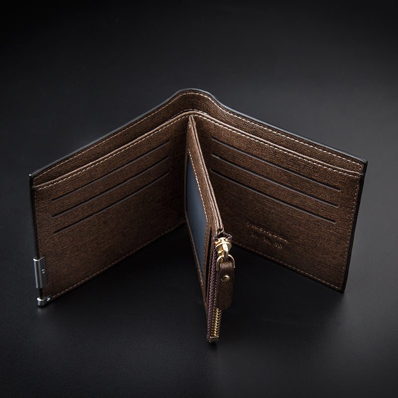 Men's Embossed Short Business Wallet