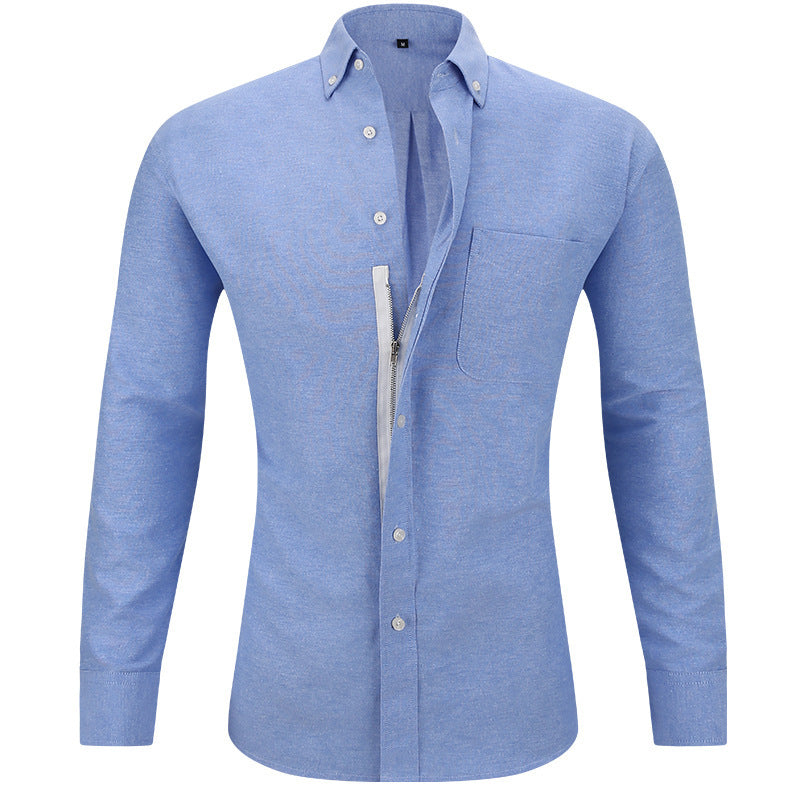 Men's Business Shirt Solid Color
