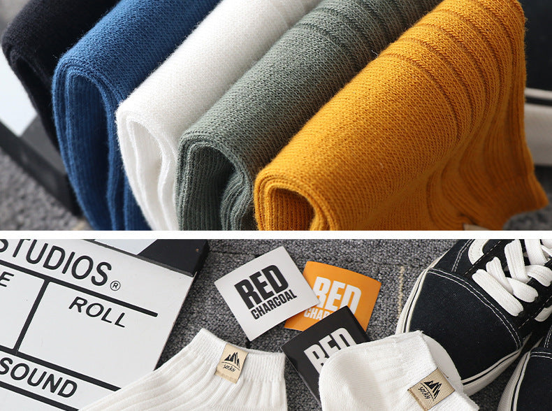 Summer Thin And All-Matching Socks Polyester Cotton Low Top